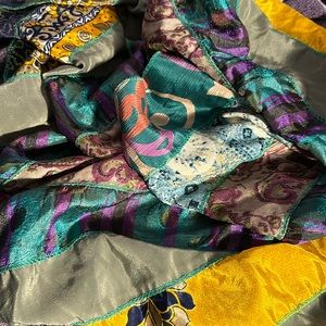 Silk sari medley scarf